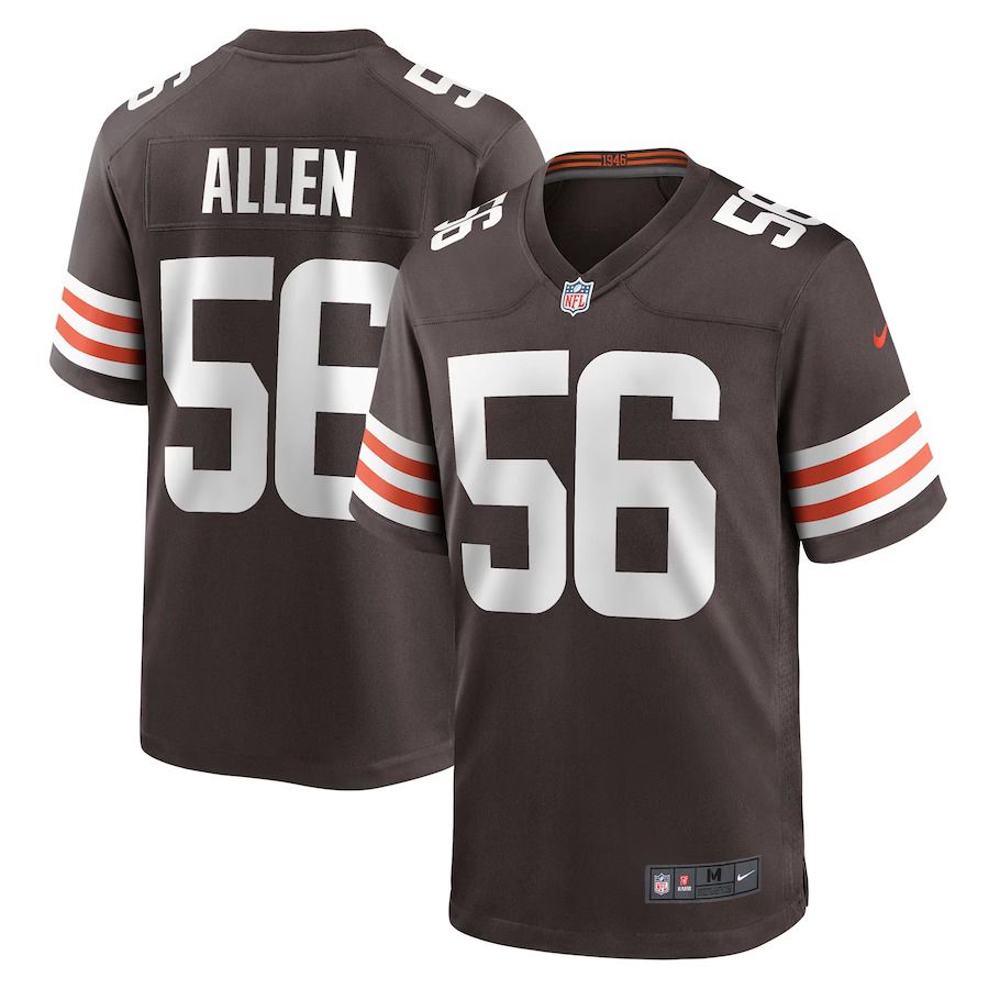 Men Cleveland Browns #56 Dakota Allen Nike Brown Game Player NFL Jersey